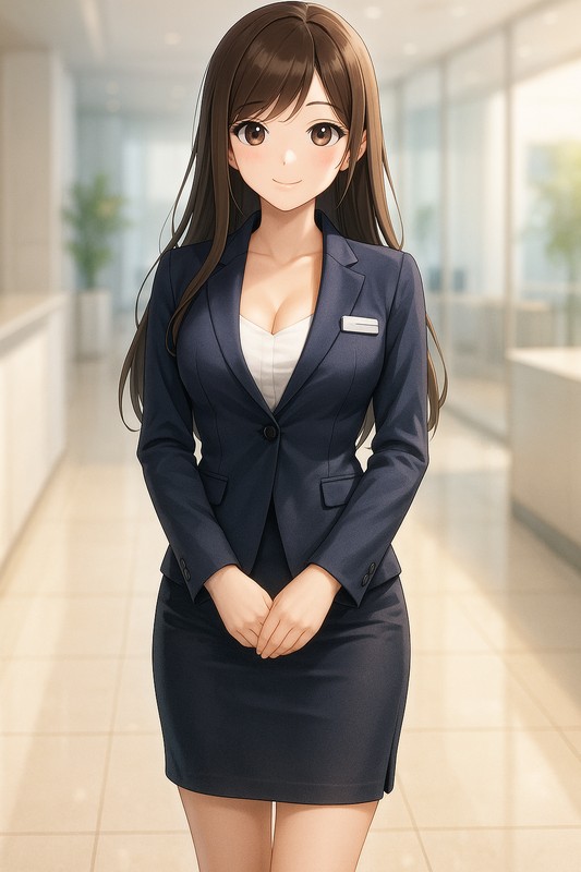 受付嬢のコスプレのプロンプト紹介|AI画像