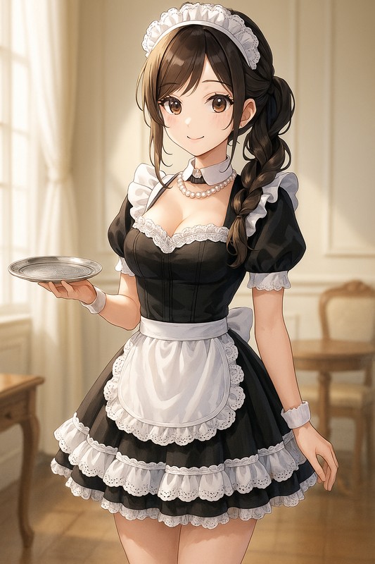 メイドのコスプレのプロンプト紹介|AI画像