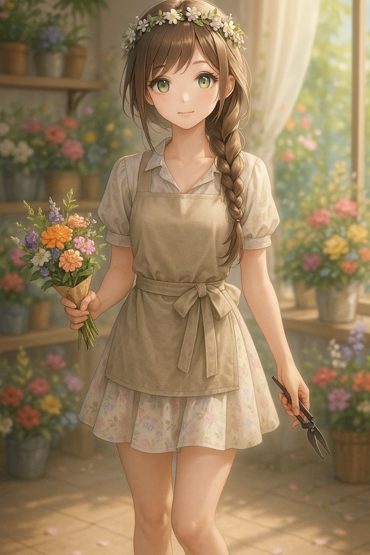 花屋のコスプレのプロンプト紹介|AI画像