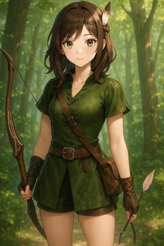 狩人のコスプレのプロンプト紹介|AI画像