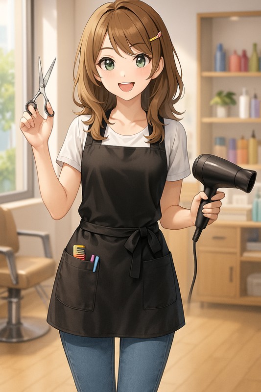 美容師のコスプレのプロンプト紹介|AI画像