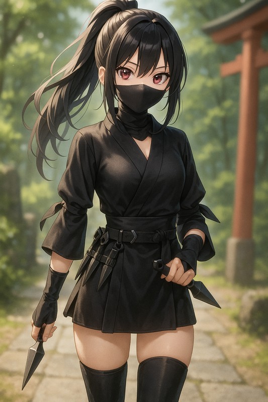 忍者のコスプレのプロンプト紹介|AI画像