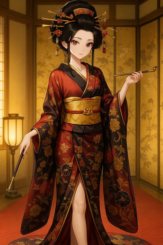 花魁のコスプレのプロンプト紹介|AI画像