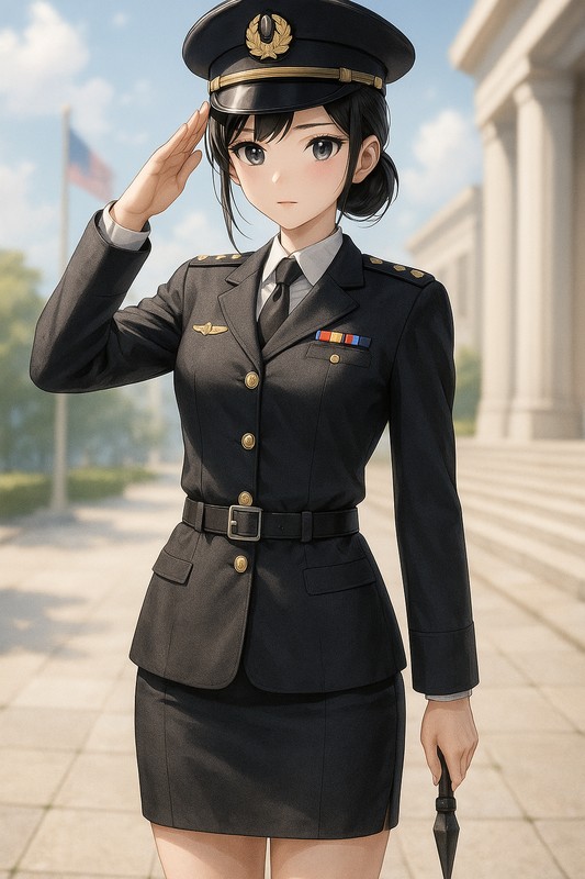 女性士官のコスプレのプロンプト紹介|AI画像