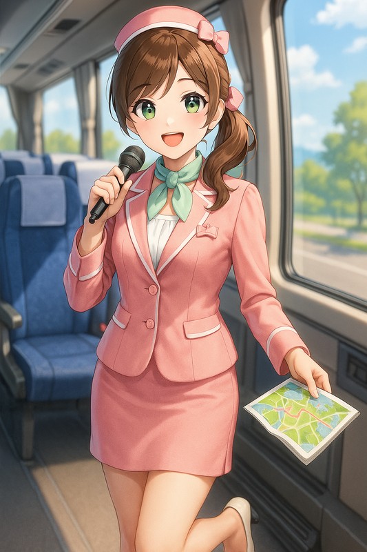 バスガイドのコスプレのプロンプト紹介|AI画像