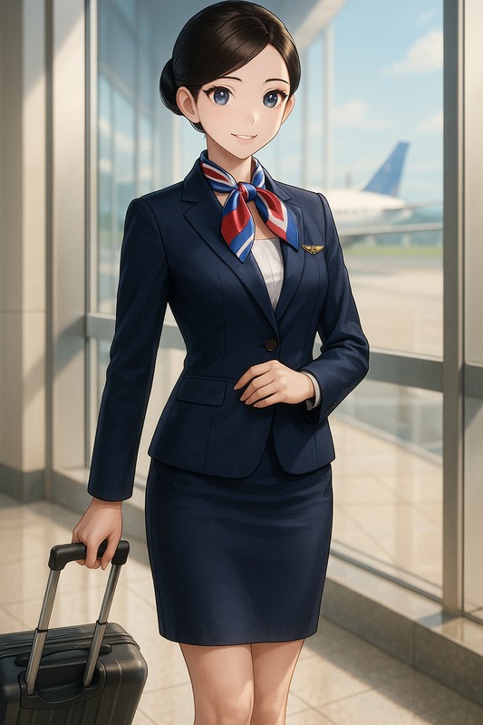 CAのコスプレのプロンプト紹介|AI画像