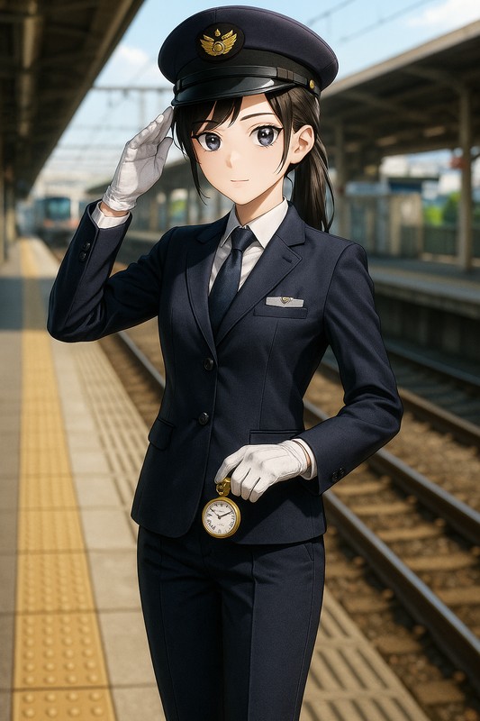 電車運転士のコスプレのプロンプト紹介|AI画像