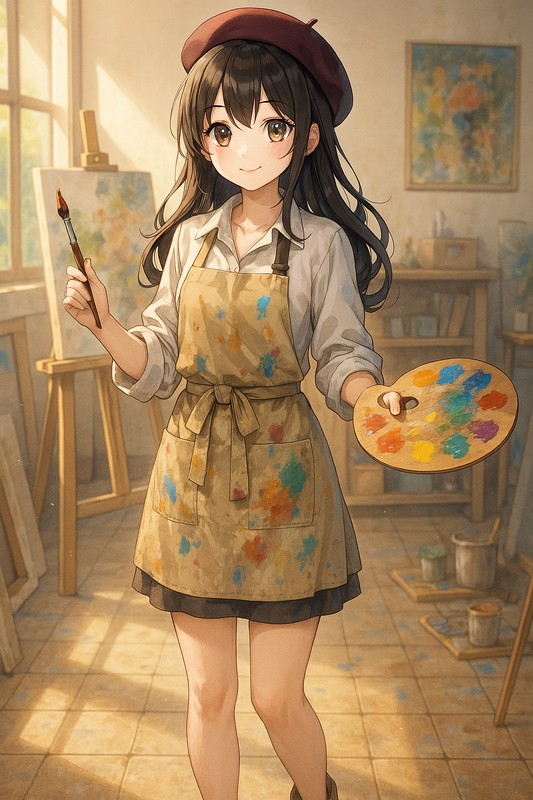 画家のコスプレのプロンプト紹介|AI画像