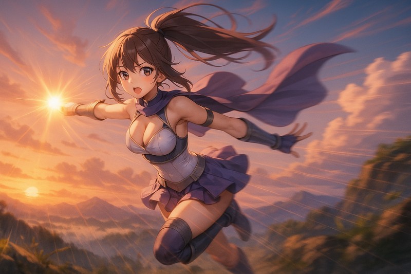 モーションブラーの参考イラスト|AI画像で背景をぼかすコツ