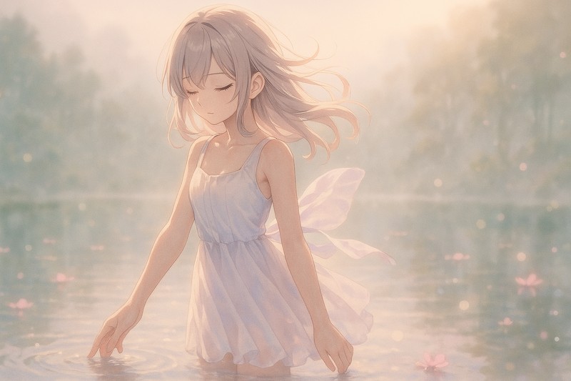 ソフトフォーカス効果のプロンプトを用いたイラスト参考例|AI画像