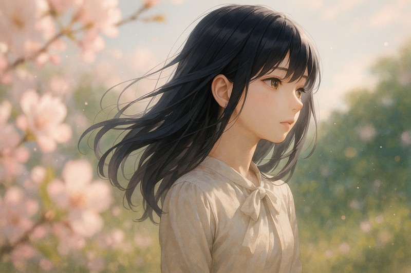 前景ぼかし効果のプロンプトを用いたイラスト参考例|AI画像