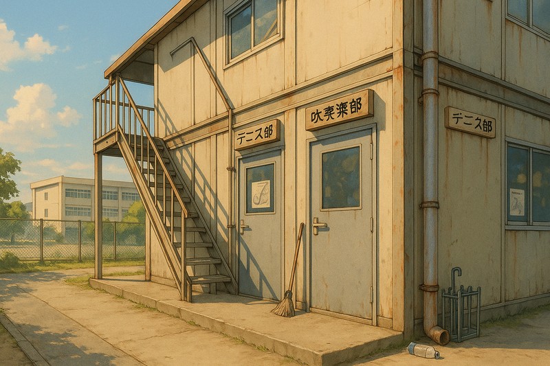 部室棟のプロンプト｜画像生成AI用