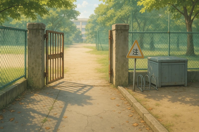 校門（裏門）のプロンプト｜画像生成AI用