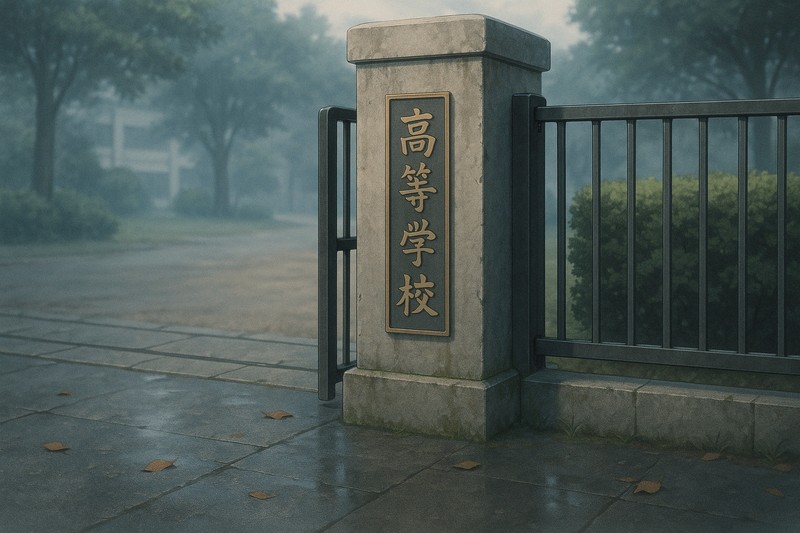 学校の門柱のプロンプト｜画像生成AI用