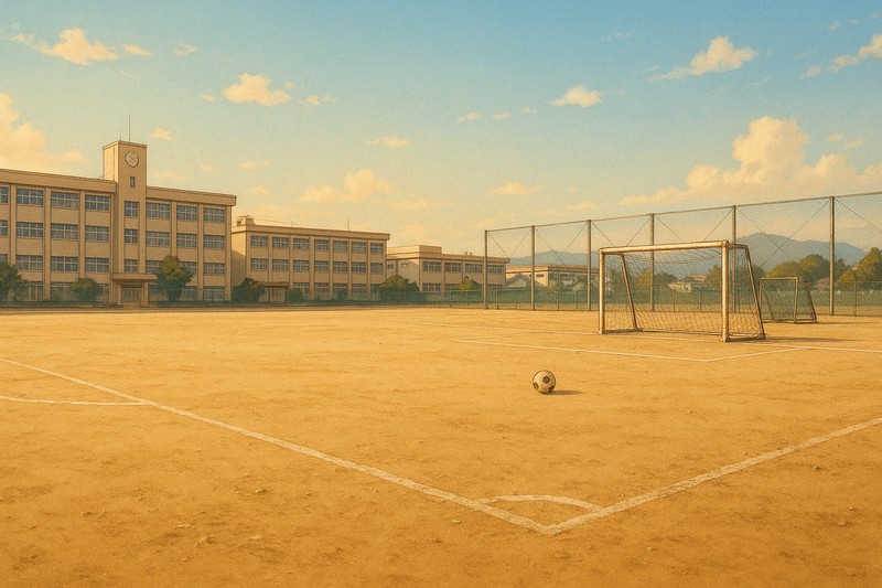 学校の校庭のプロンプト｜画像生成AI用