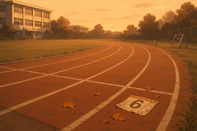 学校の陸上トラックのプロンプト｜画像生成AI用