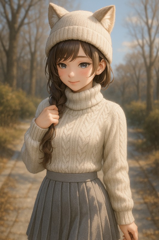 キツネ帽のプロンプト紹介｜美少女AIイラスト