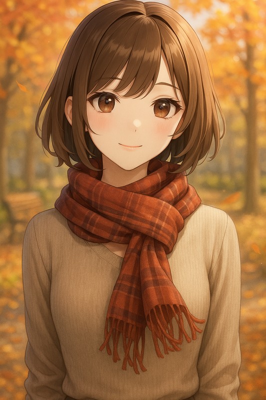 スカーフ(首巻き)のAIイラスト|プロンプト紹介