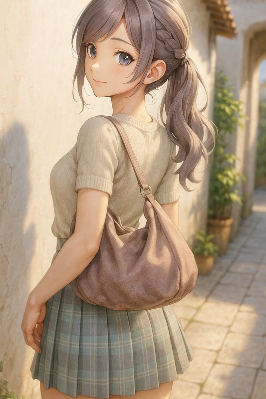 ホーボーバッグの美少女のプロンプト紹介|AIイラスト