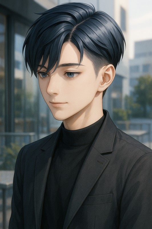ツーブロックの男子のAIイラスト|髪型プロンプト紹介