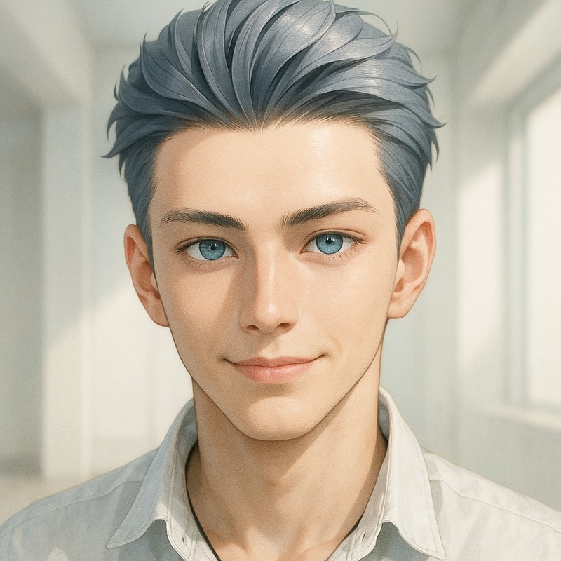 オールバックの男子のAIイラスト|髪型プロンプト紹介