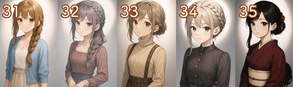 ChatGPTの画像生成による髪型カタログ7