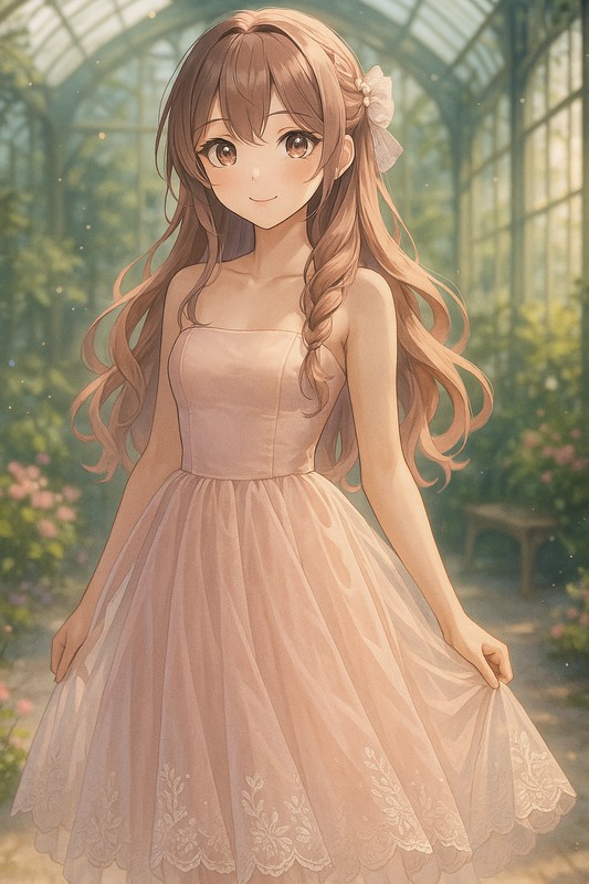チュールドレスの再現プロンプト|AI画像