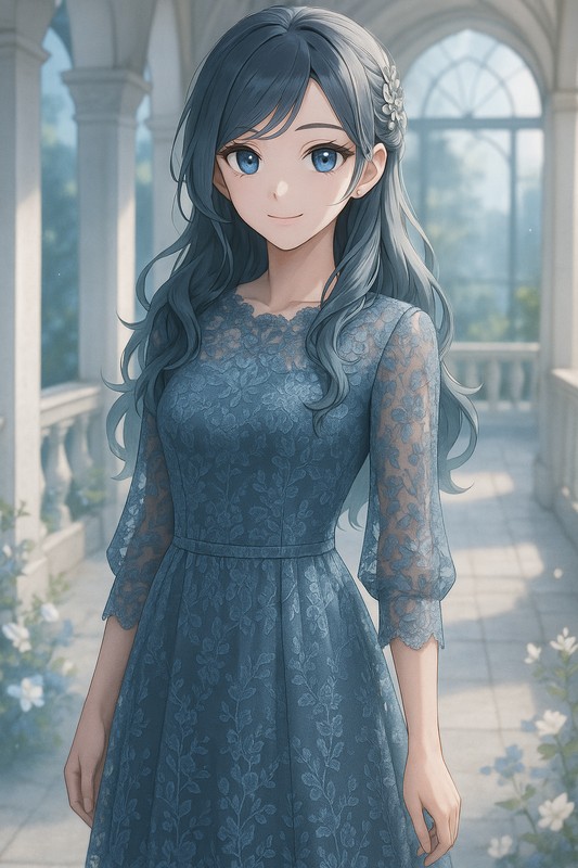 レースドレスの再現プロンプト|AI画像