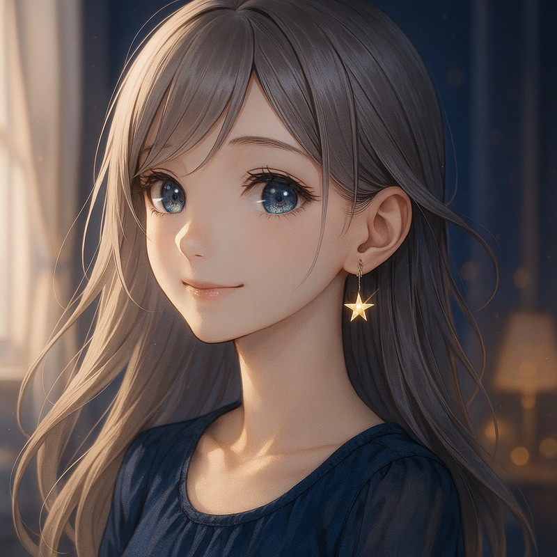 星モチーフピアスのAIイラスト|プロンプト紹介