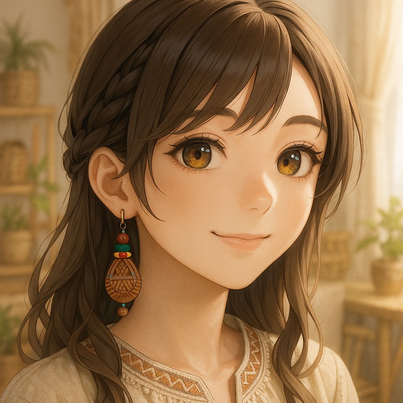 エスニックピアスのAIイラスト|プロンプト紹介