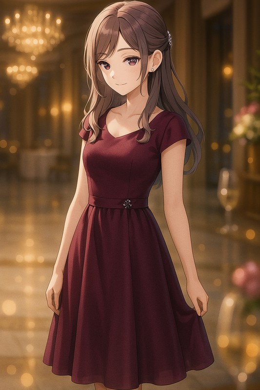 カクテルドレスの再現プロンプト|AI画像