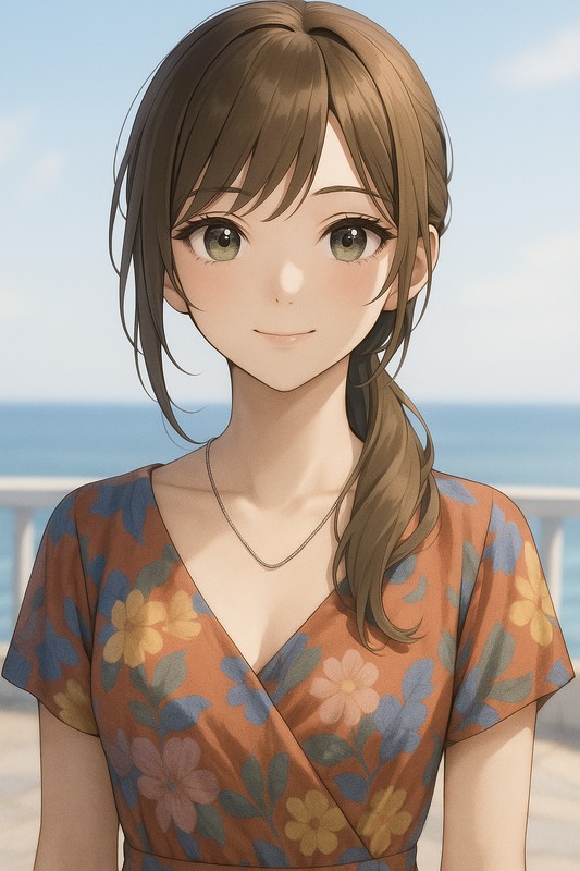 シンプルチェーンネックレスのAIイラスト|プロンプト紹介