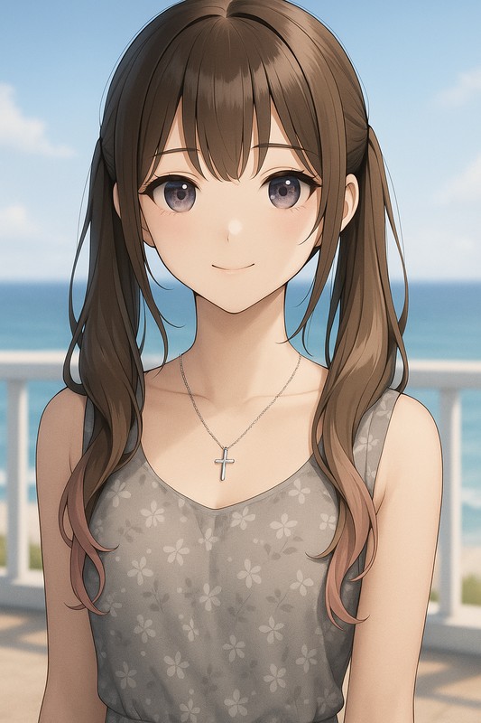 クロスネックレスのAIイラスト|プロンプト紹介