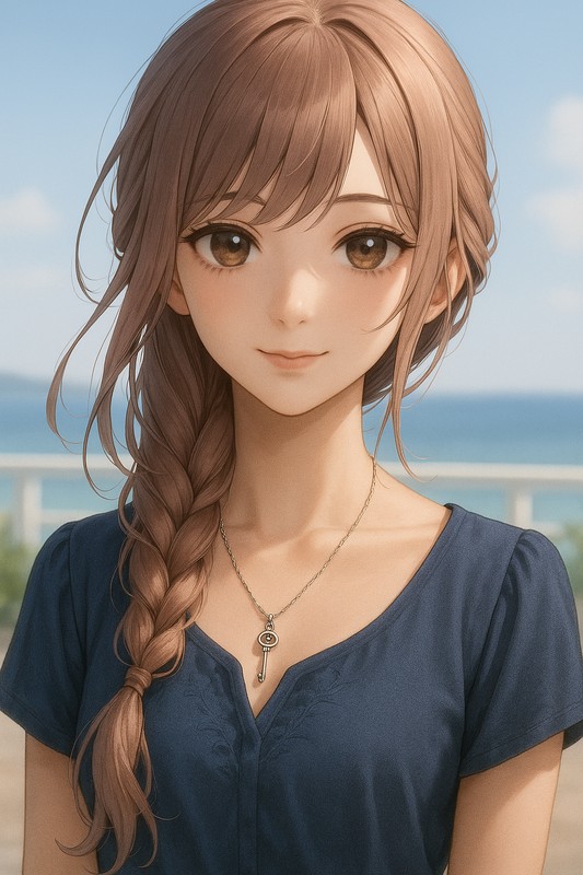 鍵モチーフネックレスのAIイラスト|プロンプト紹介