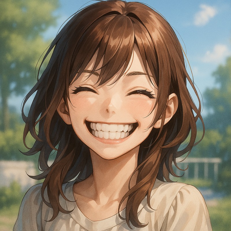 にやりと笑う美少女の口|AIイラストプロンプト紹介