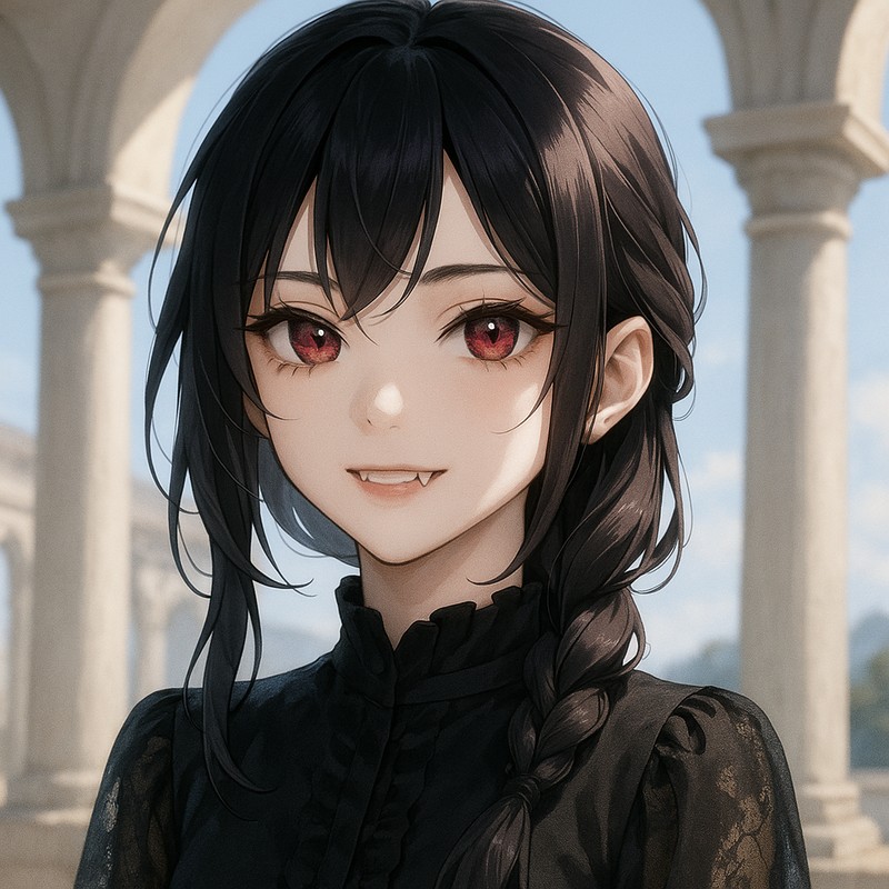 美少女の牙|AIイラストプロンプト紹介