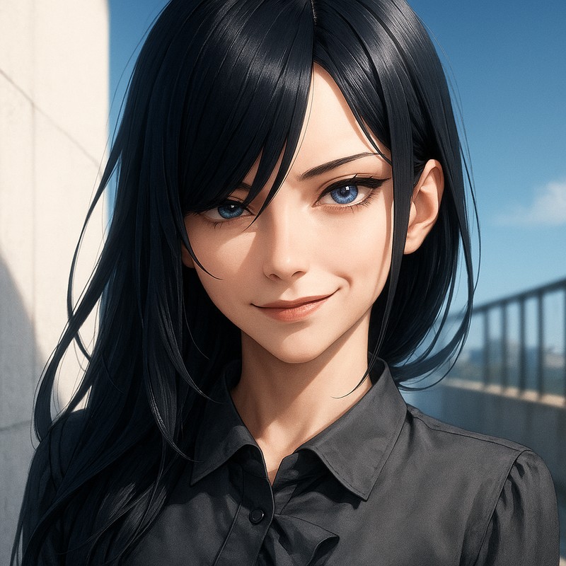 美少女のニヤリとした口|AIイラストプロンプト紹介