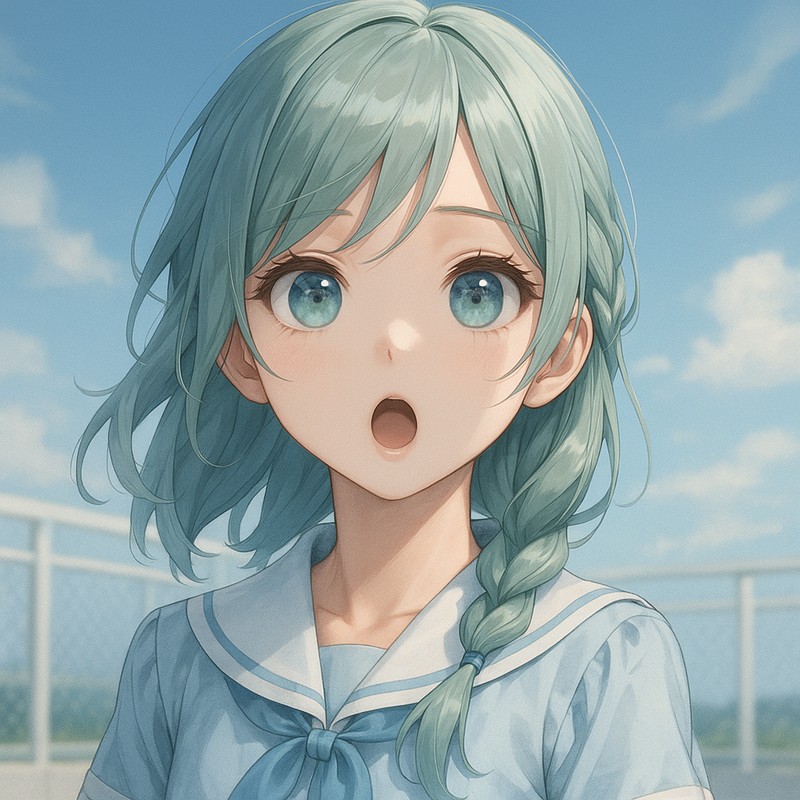 可愛い女の子のO字口|AIイラストプロンプト紹介