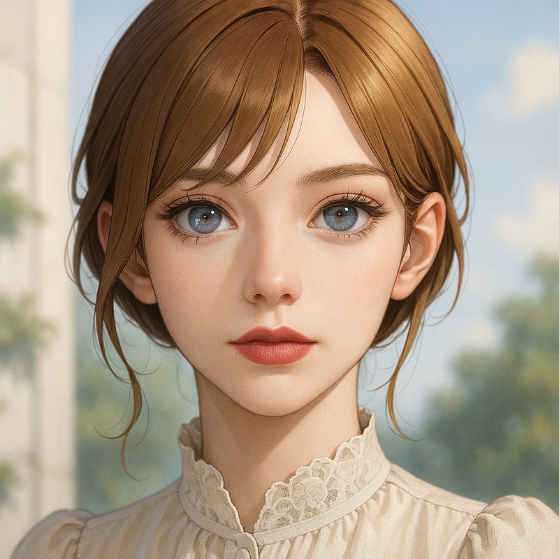 リップライナーを強調した美少女|AIイラストプロンプト紹介