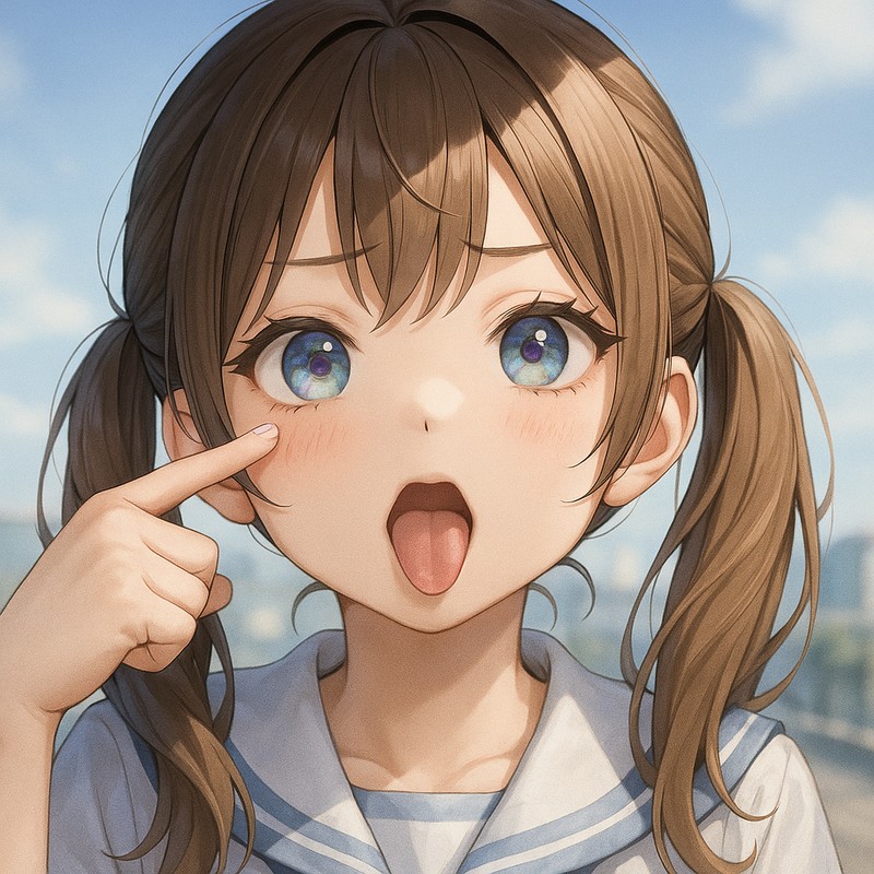 美少女のあかんべえ|AIイラストプロンプト紹介