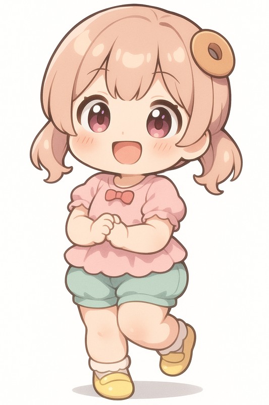 ぷにキャラ型のちびキャラ|AIイラストプロンプト紹介