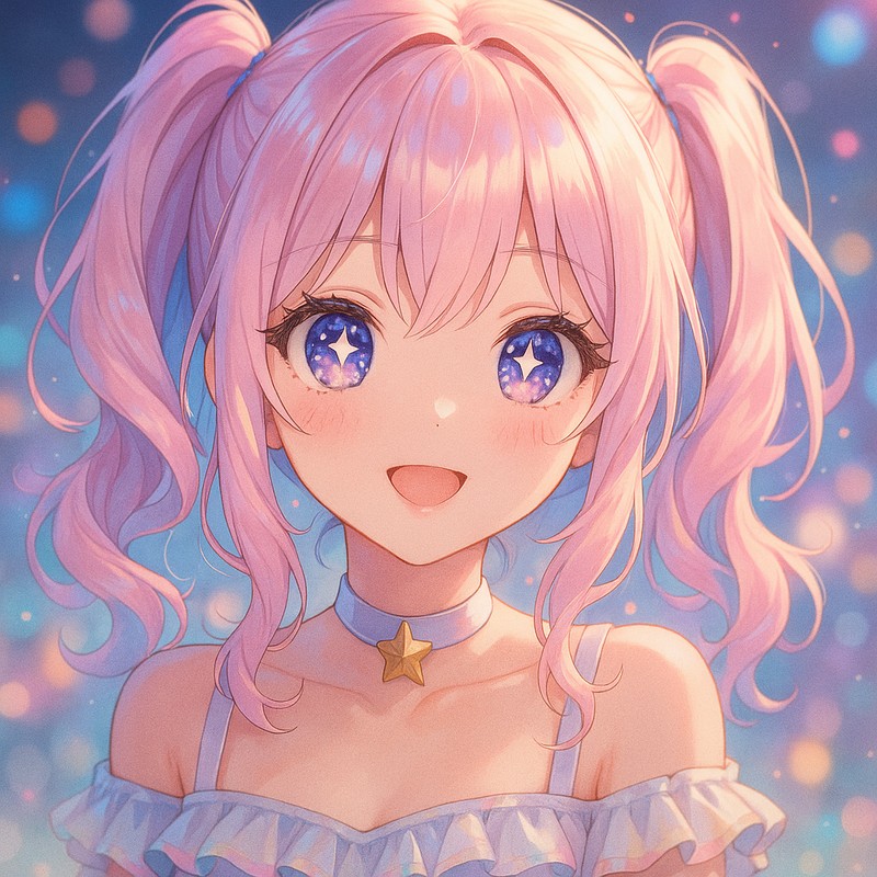 星型の瞳のAIイラスト|プロンプト紹介