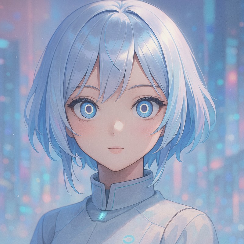 光輪状(リング型)の瞳のAIイラスト|プロンプト紹介