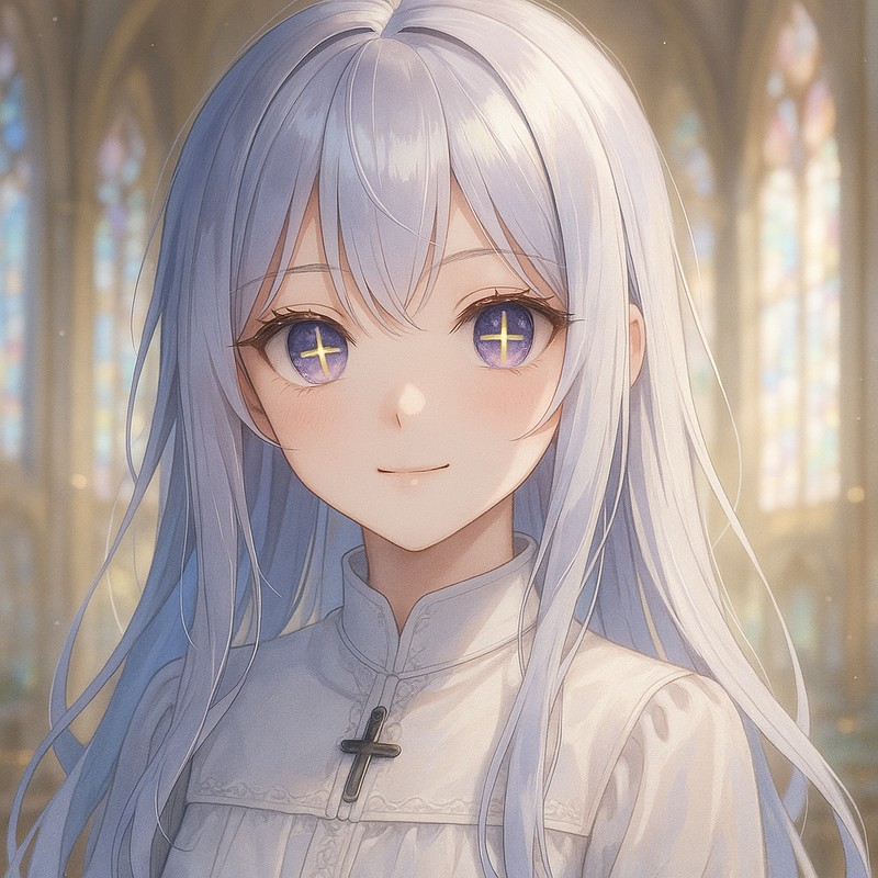 十字型の瞳のAIイラスト|プロンプト紹介