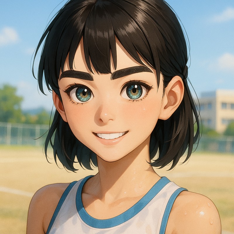 太め・平行眉のAIイラスト|プロンプト紹介