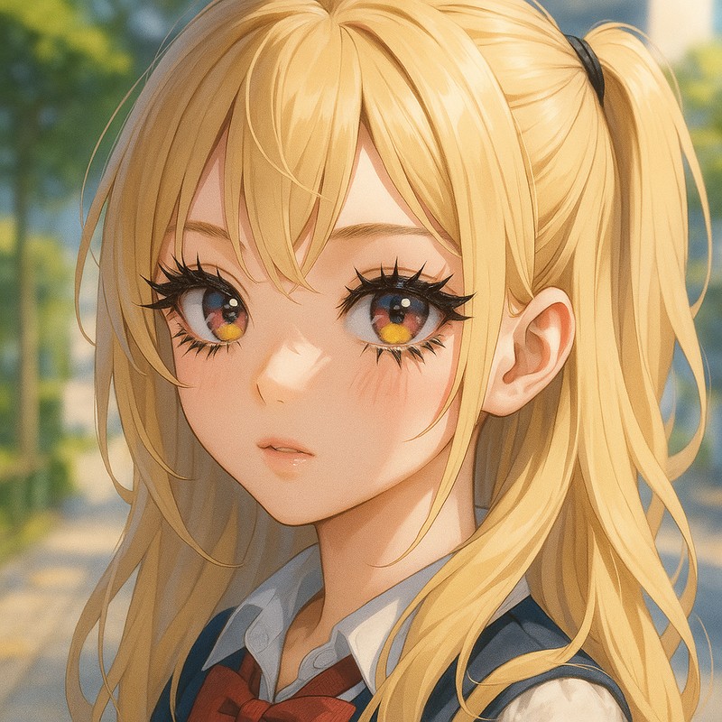 マスカラによる束感まつげのAIイラスト|プロンプト紹介