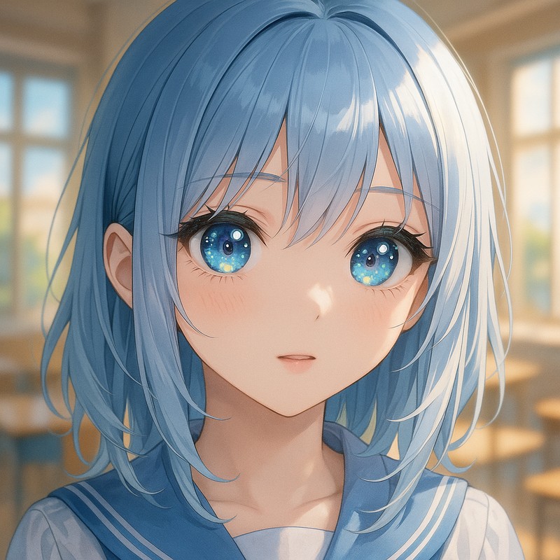 複数のキャッチライトの瞳のAIイラスト|プロンプト紹介