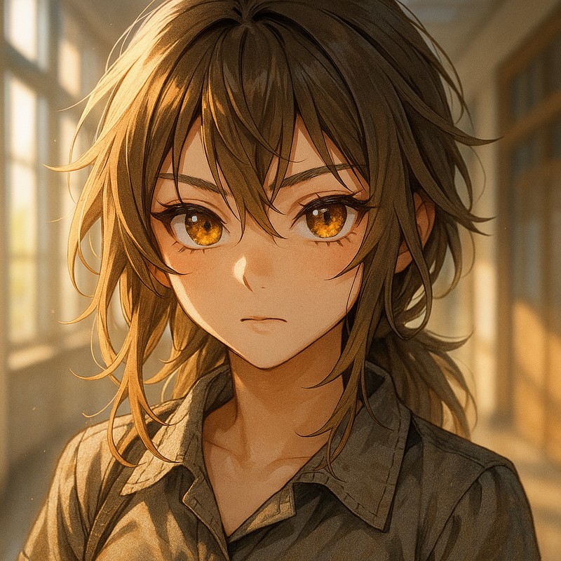 琥珀色の瞳のAIイラスト|プロンプト紹介