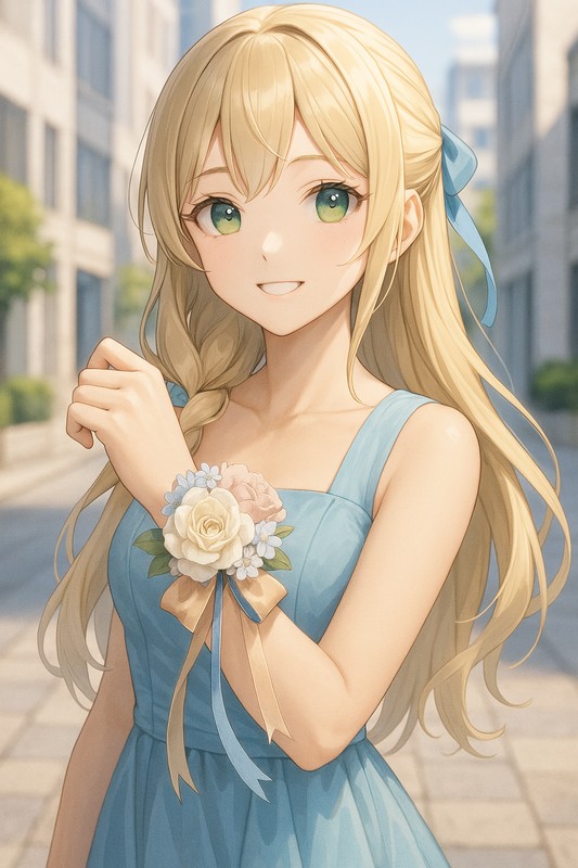 リストコサージュのAIイラスト|プロンプト紹介