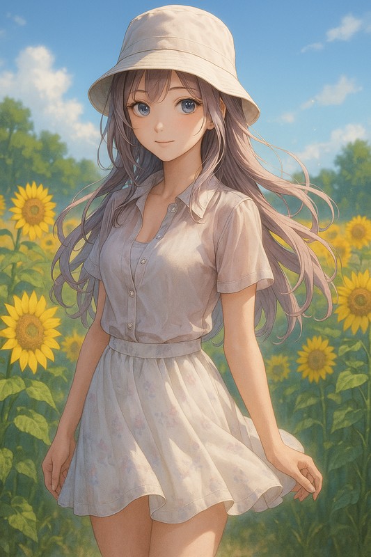 バケットハットのプロンプト紹介｜美少女AIイラスト